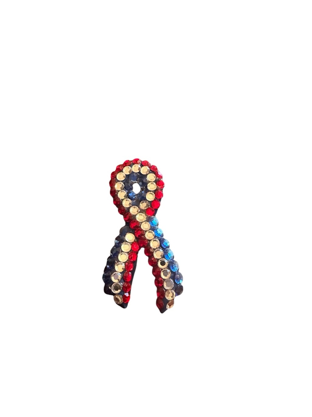 Bellini by Formart Patriotic Red White and Blue Rhinestone Brooch Pin